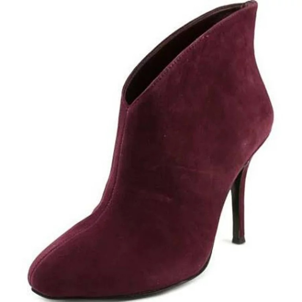 Vince Camuto Dark Garnet Suede Caden Ankle Booties Size 7M
